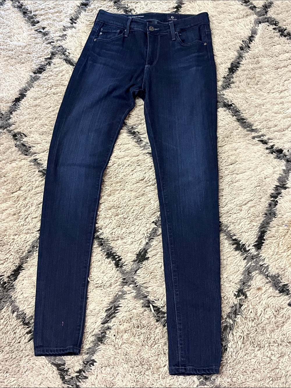 AG The Farrah Skinny Jeans 25R High Rise Dark Wash Stretch Denim - Picture 2 of 11